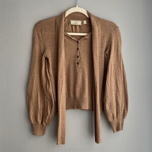 Anthropologie bubble sleeve top